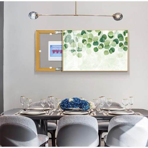 现代简约电箱画装饰画客厅卧室家居推拉液压壁画遮挡电表盒表挂画