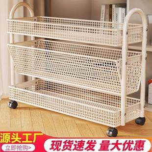 书架可移动落地置物架学生课桌边大容量简易带轮书本收纳箱分层架