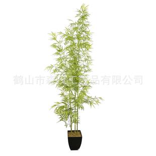 塑胶绿植种盆人造竹树盆栽竹子盆景中式餐厅庭院装饰仿真竹真