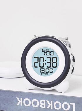 懒人闹钟大铃声闹钟床头台钟多功能时钟震动电子钟新品GH1101