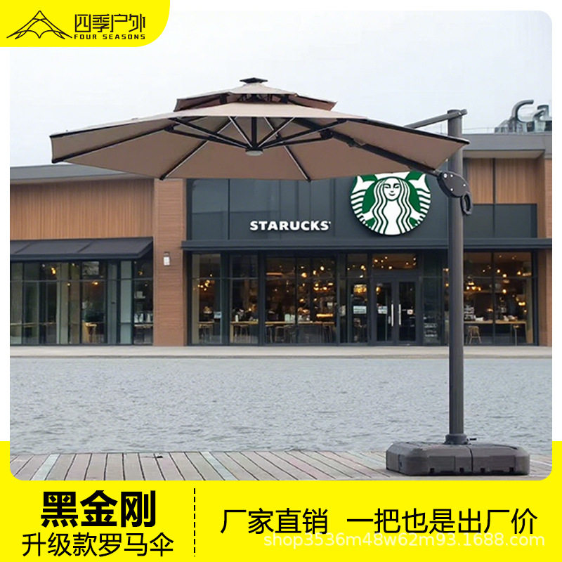 别墅露台户外伞庭院伞大棚室外太阳伞花园罗马伞遮阳伞商用摆摊