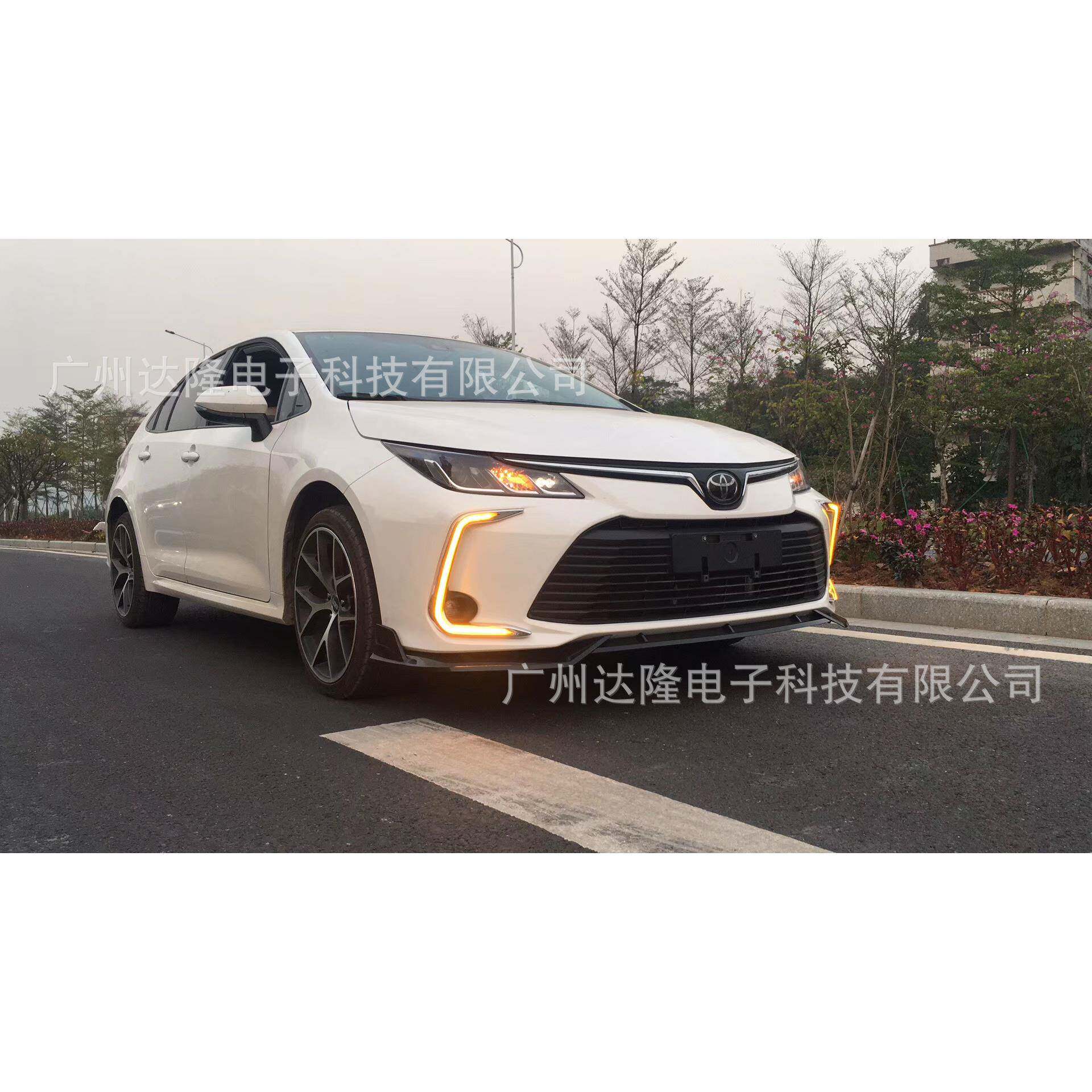 适用于19丰田卡罗拉日行灯新卡罗拉LED日间行车灯改装前雾灯转向