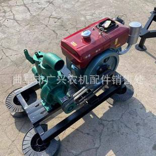小型8马力柴油抽水泵扬程30米压井离心泵农用抗旱排涝水泵机组