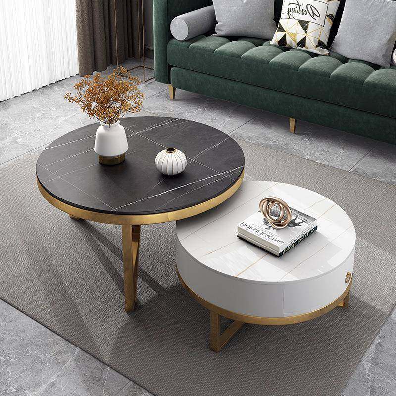岩板茶几客厅小户型家用北欧轻奢创意家居圆形落地边几角几,智能设备,其他智能设备,淘宝优惠券,粉丝福利购,淘宝优惠卷