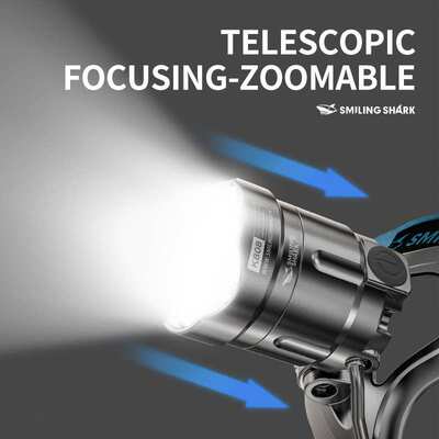 Strong light rechargeable outdoor construction site headlamp