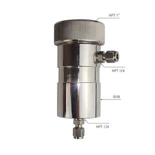 不锈钢NPT1″电极流通槽水处理厂电厂耐高温老化流通池耐腐