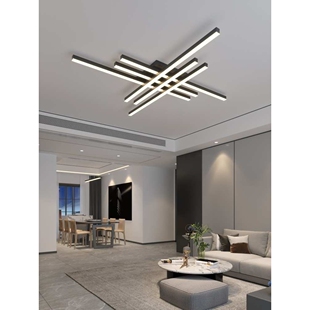 北欧灯具现代简约客厅灯长方形吸顶灯无主灯卧室灯轻奢风套餐灯饰