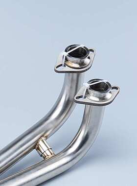 适合17-20款TMAX560前段改装排气管 TMAX530改装带回压鼓前段排气