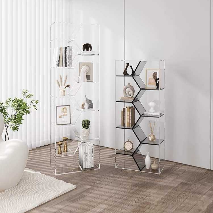 轻奢家用透明书柜子实木小书架简约落地置物架组合一体靠墙收纳柜,3C数码配件,USB灯,淘宝优惠券,粉丝福利购,淘宝优惠卷