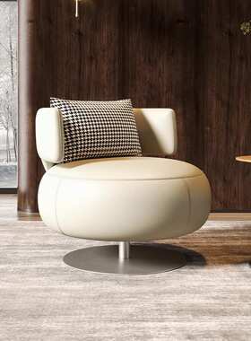 现代客厅卧室创意休闲椅阳台设计师懒人沙发椅轻奢单人沙发可旋转