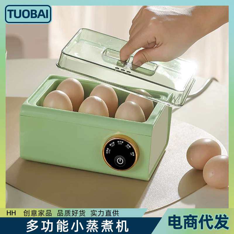 AD多功能小蒸煮机全自动煮蛋器mini早餐机家用蒸鸡蛋羹自动断电