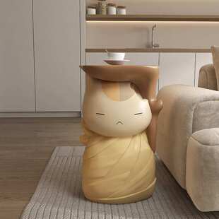 娘口三三猫咪客厅沙发边几可移动角几茶几床头柜落地软装饰品摆件