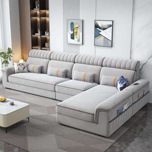 辉物俪家2025新款猫抓绒布客厅沙发大中小户型多功能免洗布艺沙发