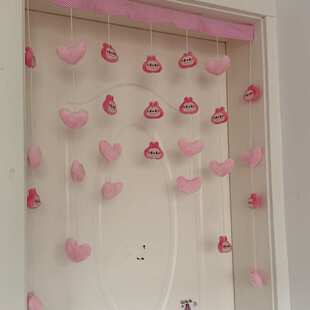卧室门帘挂帘免打孔无痕钩公主房儿童房间装饰墙面挂饰