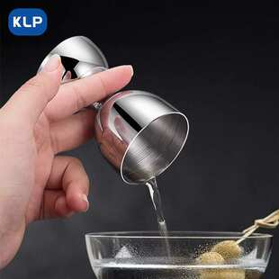 KLP不锈钢印第安式量酒器量杯盎司杯30/60ml带刻度双头jigger