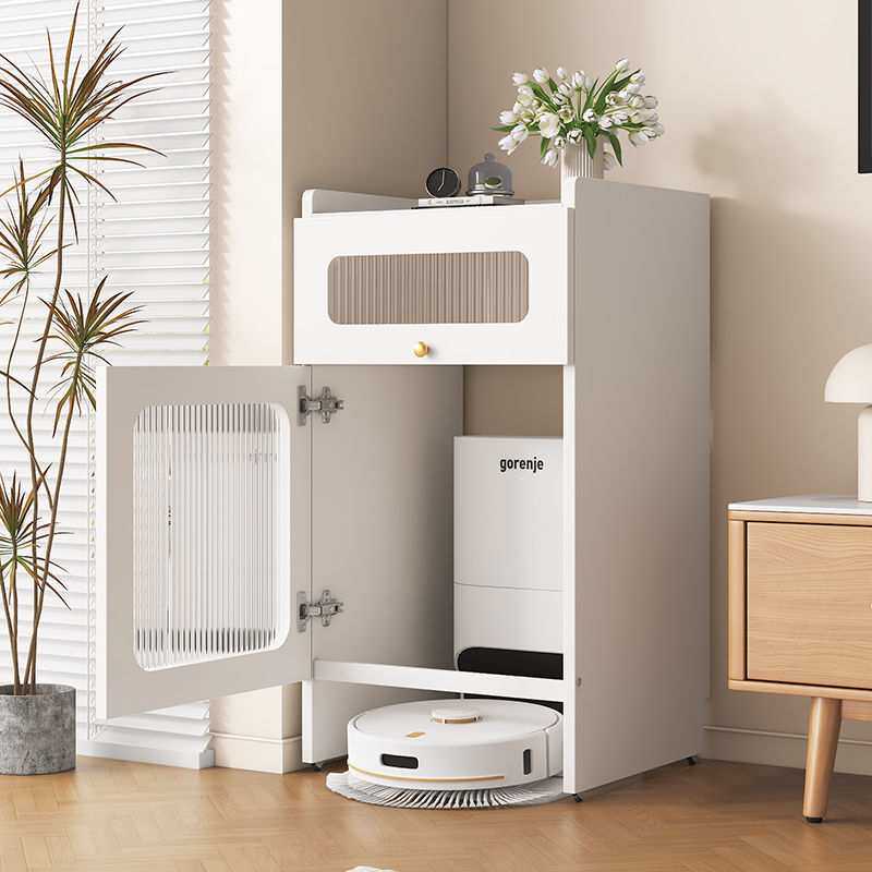 新款扫地机器人置物架基站收纳云鲸石头科沃斯追觅上方柜移动带轮