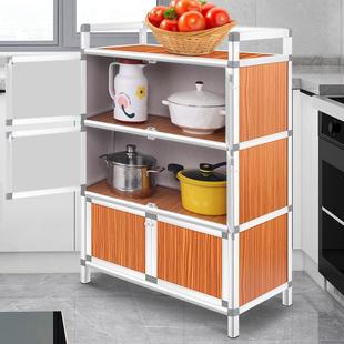 简易组装菜柜出租房储物餐具柜子收纳柜不生锈碗柜厨房橱柜餐边柜