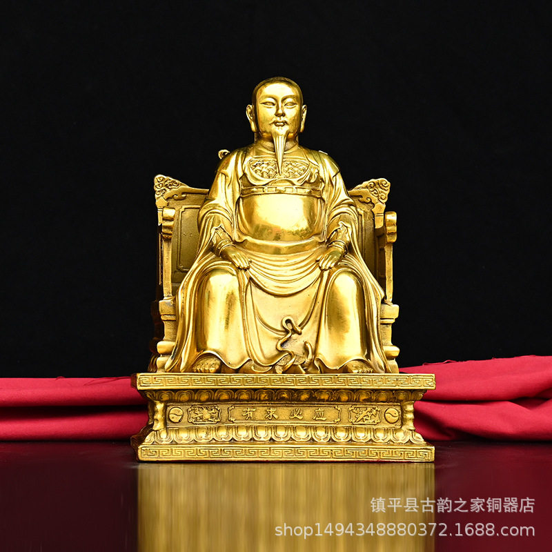 纯铜真武大帝坐像玄武大帝铜像祖师爷摆件家居桌面摆设家居客厅