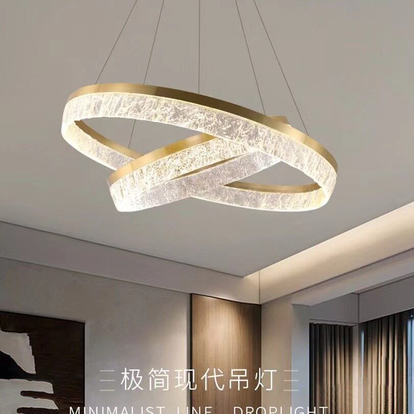 圆环意式极简客厅吊灯后现代轻奢大气卧室餐厅灯设计师样板房灯具