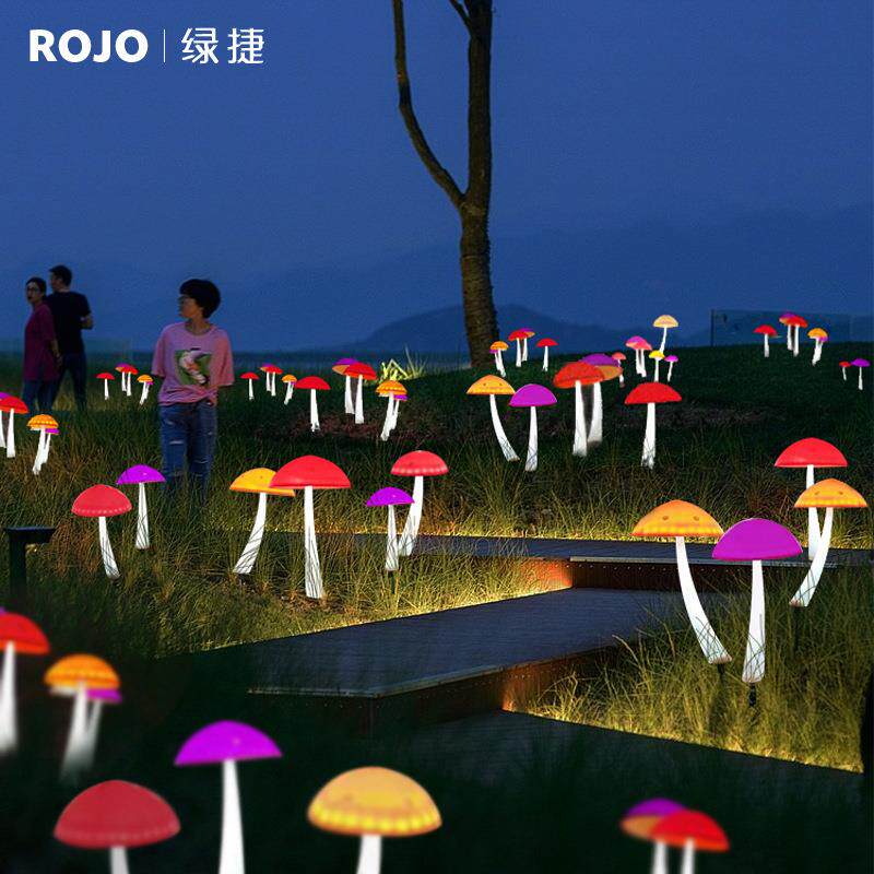 led发光蘑菇灯户外公园景区插地草坪灯商业街美陈景观亮化装饰灯