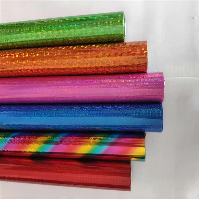 金彩虹供应彩色镭射烫金纸 新款彩色烫印箔 电化铝 烫金包装