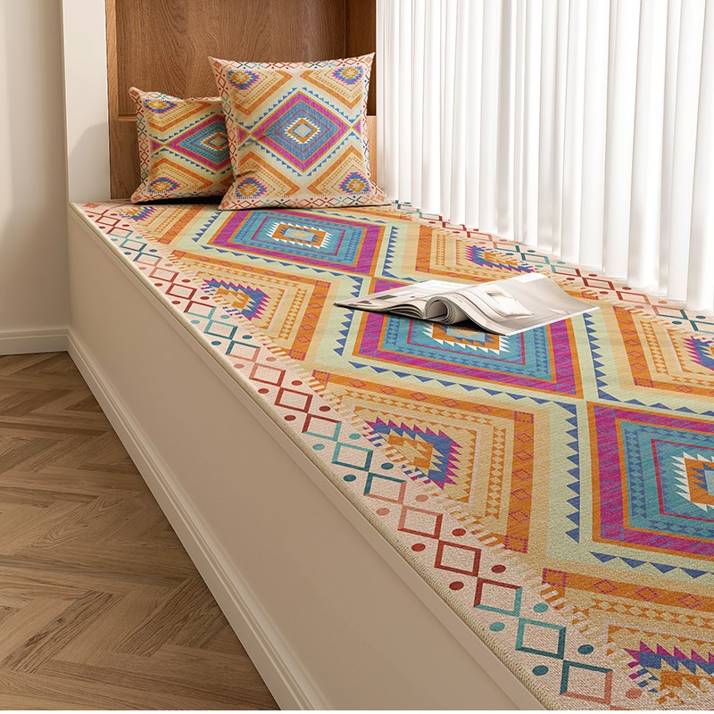 民族风飘窗垫四季通用可阳台榻榻米坐垫可裁剪卧室窗台垫防滑
