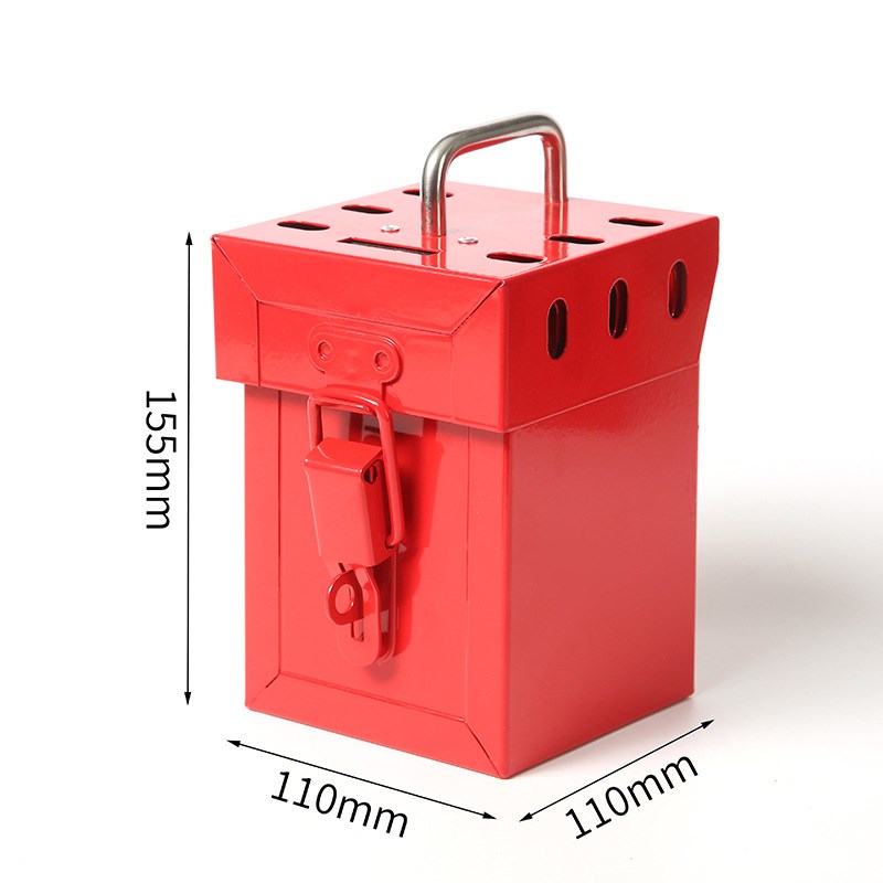 6孔便携式手提共锁箱 多人管理主管搭扣锁定集群安全锁具厂家