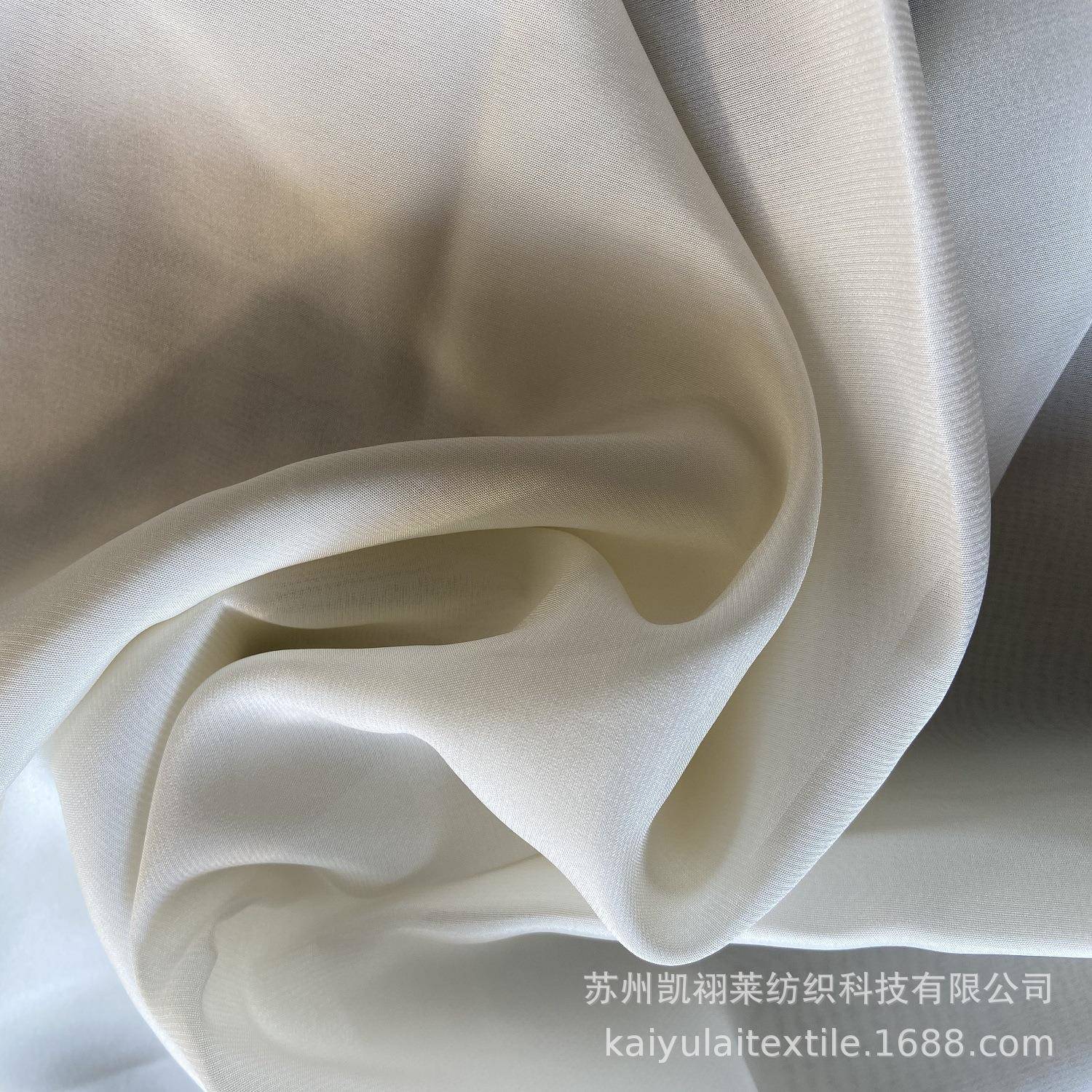 现货真丝面料50%桑蚕丝42%人丝8%氨纶丝粘弹力双绉丝人丝弹力双绉