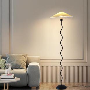 家居复古百褶卧室客厅落地灯书房钢琴学习护眼立式台灯复古落地灯