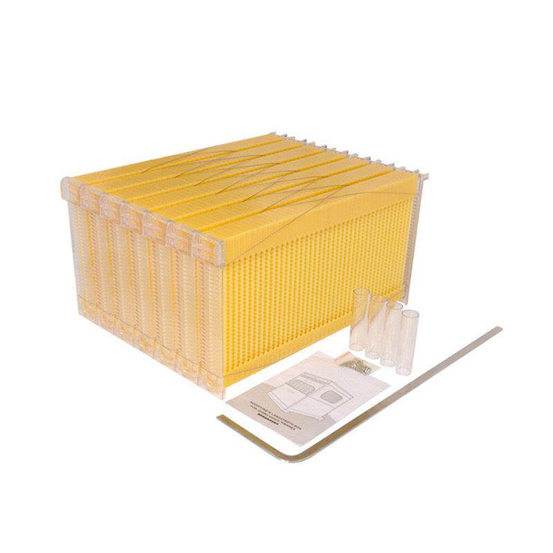 出口型热销蜂具7PCS自流蜜巢础蜂脾自流蜜蜂箱自动取蜜塑料巢础