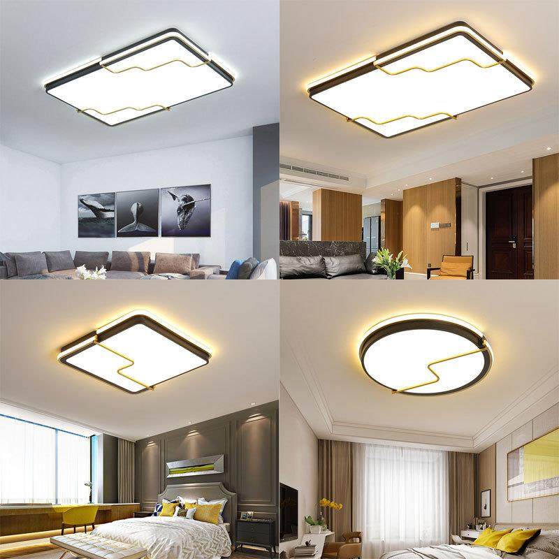 客厅灯新款led吸顶灯高端超薄简约现代创意大气几何卧室北欧灯具