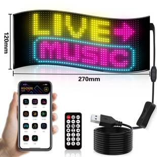 LED柔性显示屏智能车载广告屏全彩智能车贴爆款软屏显示屏