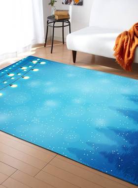 现代简约创意卧室地垫客厅地毯ebay案图