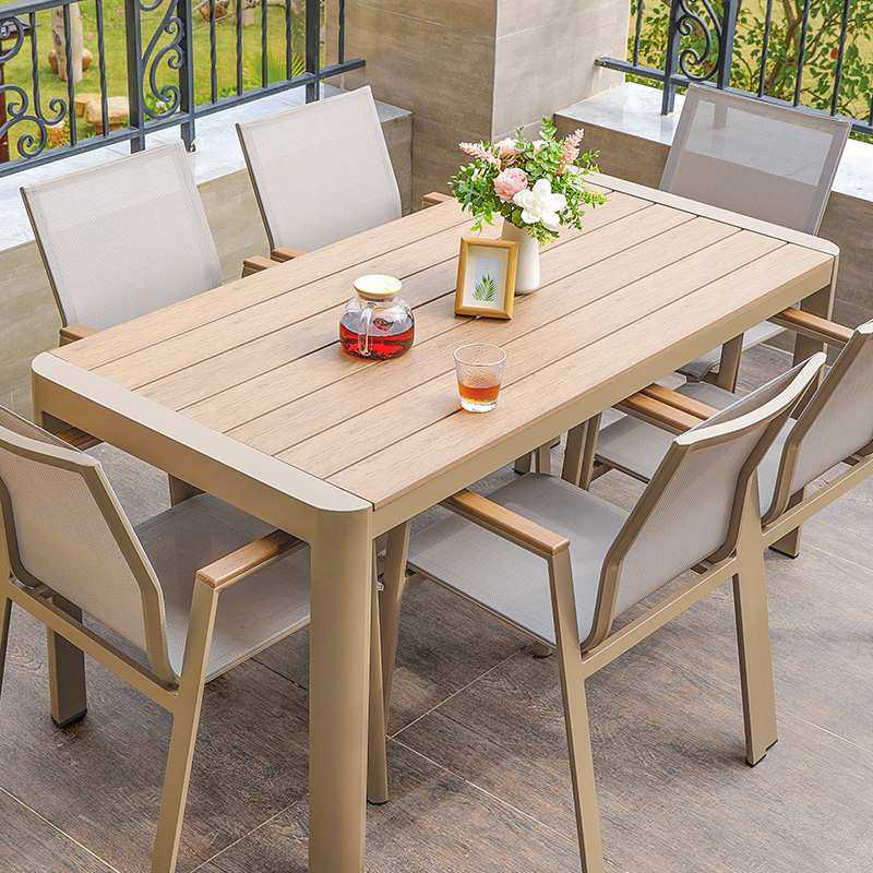 户外桌椅露天别墅庭院桌椅防水防晒露天花园阳台休闲塑木桌椅组合,3C数码配件,USB灯,淘宝优惠券,粉丝福利购,淘宝优惠卷