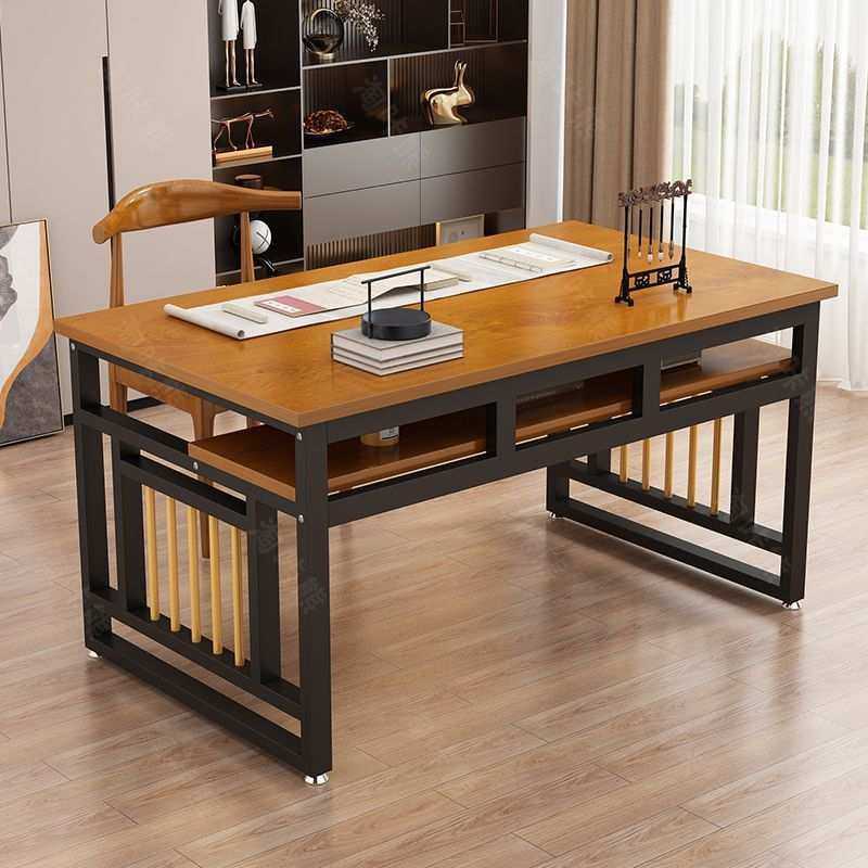 新款书法桌新中式钢木书桌毛笔书画桌案台简易国学桌子家用书房,3C数码配件,USB灯,淘宝优惠券,粉丝福利购,淘宝优惠卷