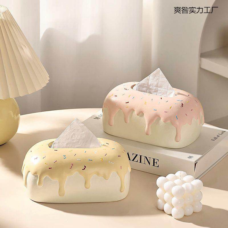 纸巾盒高颜值客厅奶油创意可爱纸盒家用茶几陶瓷桌面收纳盒摆件,3C数码配件,USB灯,淘宝优惠券,粉丝福利购,淘宝优惠卷