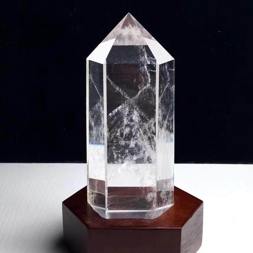 热卖款天然白水晶柱白水晶单尖六棱柱原石打磨家居办公摆件,3C数码配件,USB灯,淘宝优惠券,粉丝福利购,淘宝优惠卷