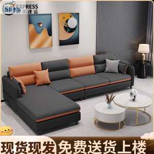 新盛泰弘可拆洗款客厅大户型可移动艺术布艺沙发组合