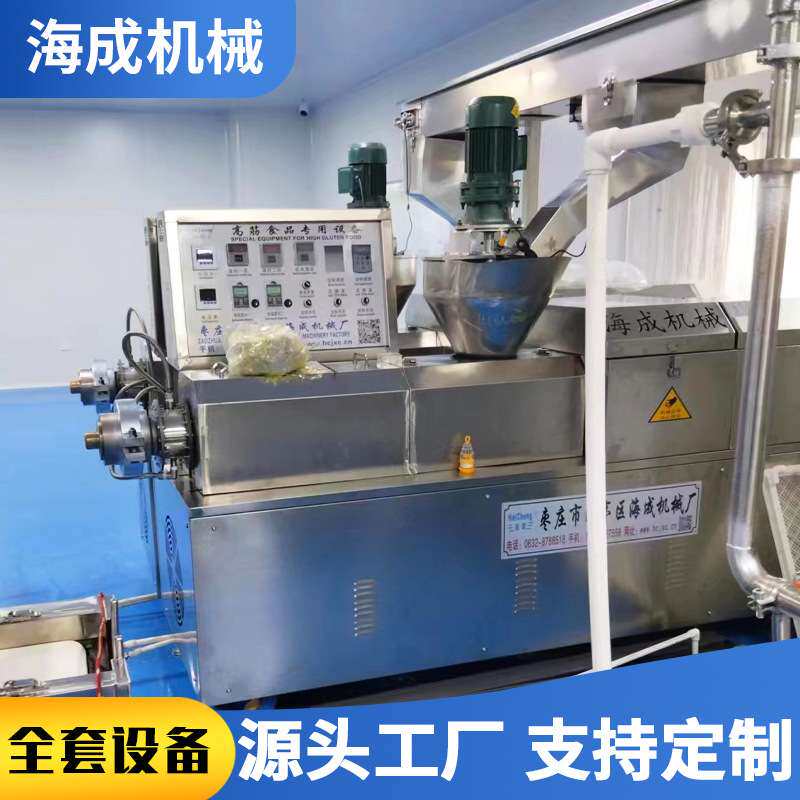 黄豆制品成套设备 人造蛋白肉机 面藕机生产设备人造肉豆皮机