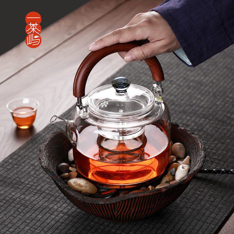 星空提梁壶煮茶器白茶壶蒸煮一体茶炉泡茶家用烧水电陶炉专用套装