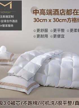 全棉白色宾馆酒店民宿被子纯棉冬被芯整张可机洗羽丝棉四季被