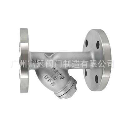 GL41J-16P不锈钢衬胶Y型过滤器 防腐排污过滤器 耐酸碱法兰过滤器