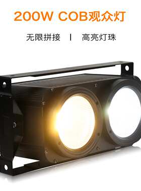2x100W两眼观众灯COB3200K 6500K影视车展频闪效果舞台演出投光灯