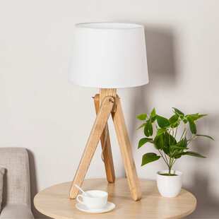 原木北欧风落地灯三角木质站灯台灯三脚客厅坐地灯卧室立式创意