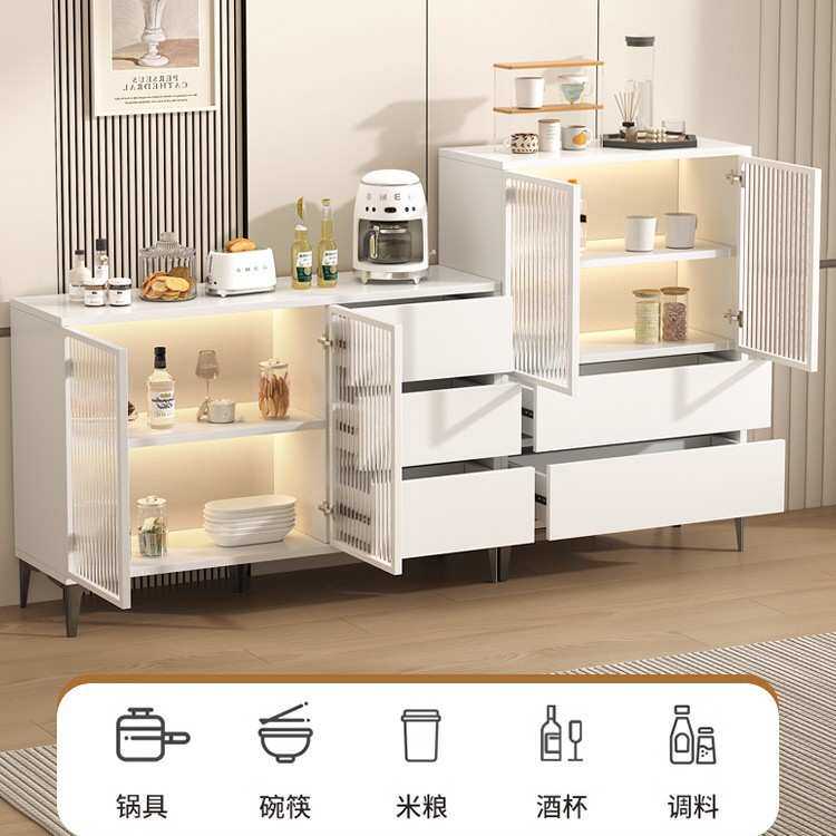 实木餐边柜靠墙一体家用客厅酒柜现代简约墙边柜矮柜茶水柜斗柜