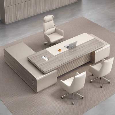 办公桌椅组合简约现代老板桌办公室家具新中式主管经理总裁大板桌