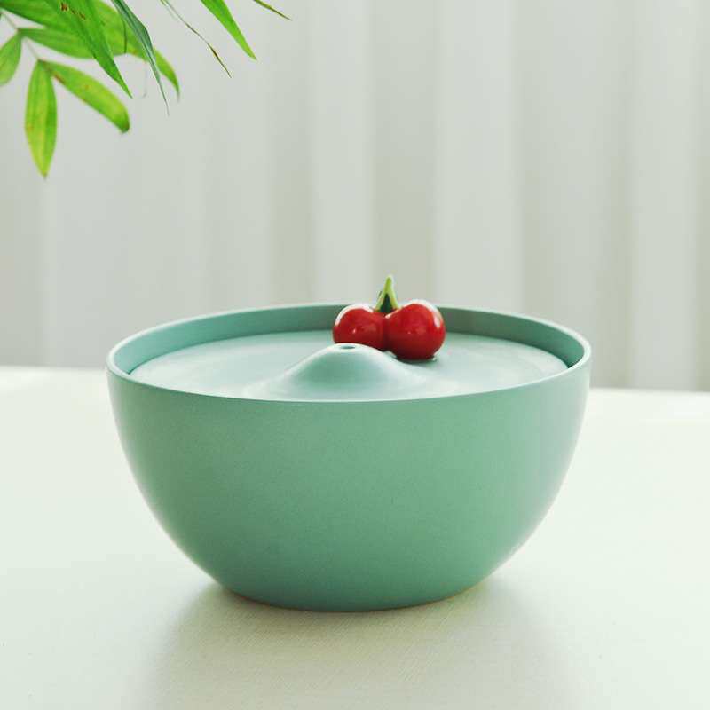 创意樱桃陶瓷宠物饮水机 新款猫用户外自动喂食器猫咪喝水碗