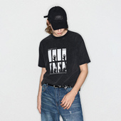 Deep Rain日系小众设计复古高街宽松休闲落肩圆领T恤