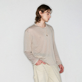 Deep 打底衫 Rain镂空网纱微透轻薄透气防晒罩衫 慵懒风长袖