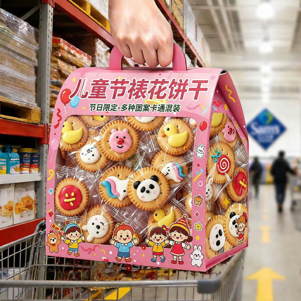 六一儿童节裱花饼干卡通手工散装糖果霜派对礼品幼儿园零食小礼物